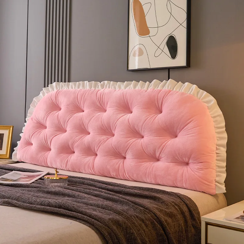 Headboard Cushion Backrest Tatami - وسادة مخملية كريستالية لرأس السرير، وسادة
