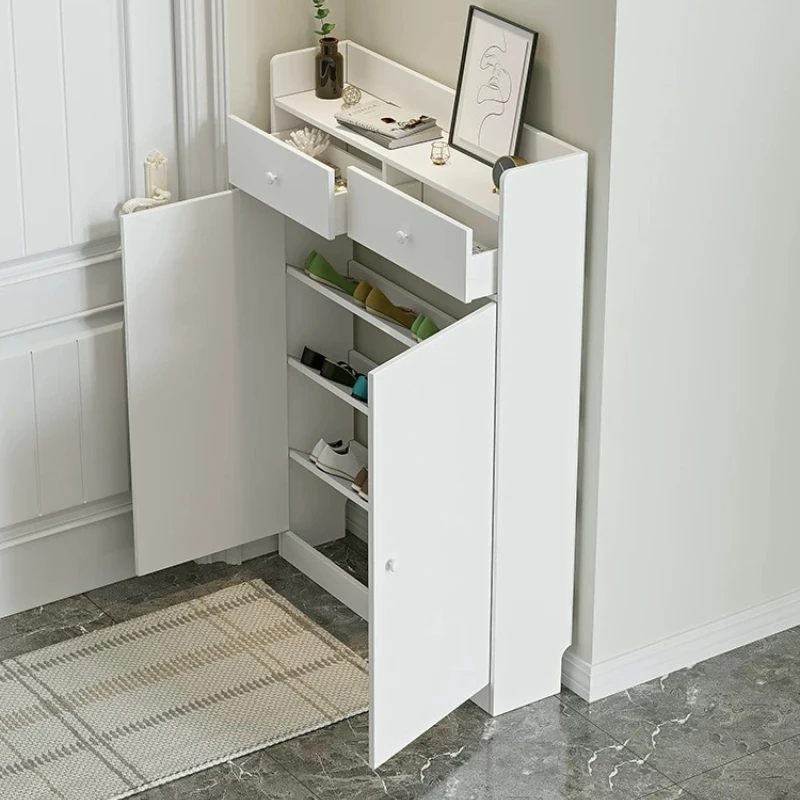 Shoe Rack Cabinet Narrow Entryway - خزانة أحذية أنيقة بعرض 20 سم،