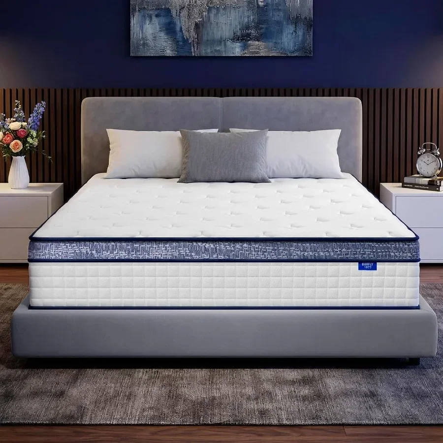 Memory Foam Mattress In A Box Queen - مرتبة كوين، مرتبة كوين هجينة بارتفاع