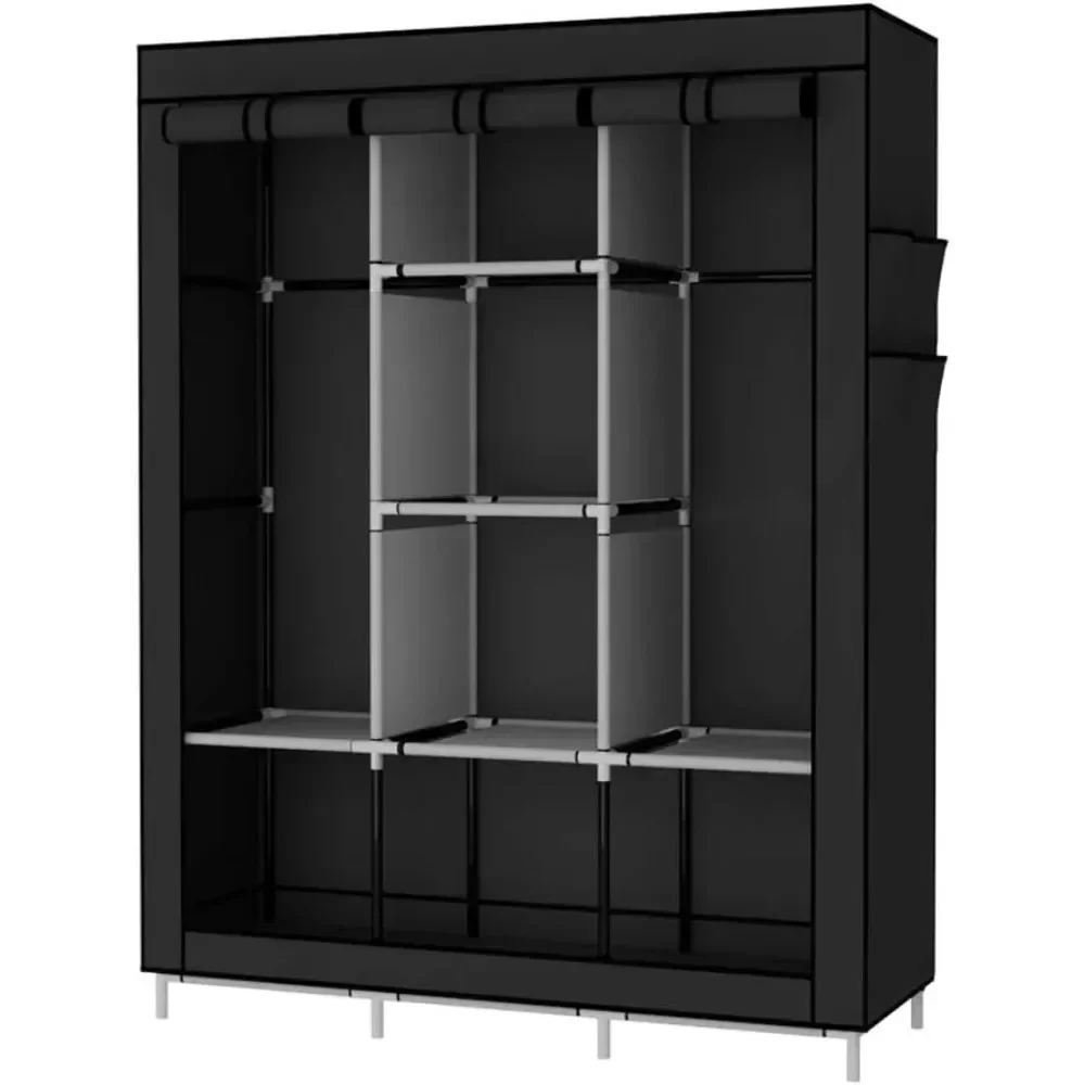Wardrobe Closet Portable Fabric Cover - خزانة ملابس محمولة، منظم ملابس بغطاء