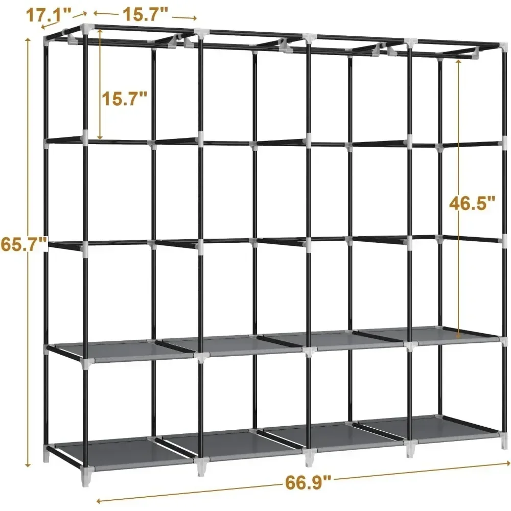 خزانة ملابس محمولة بطول 67 بوص - مراجعة Wardrobe Closet Portable Fabric Cover وسعره