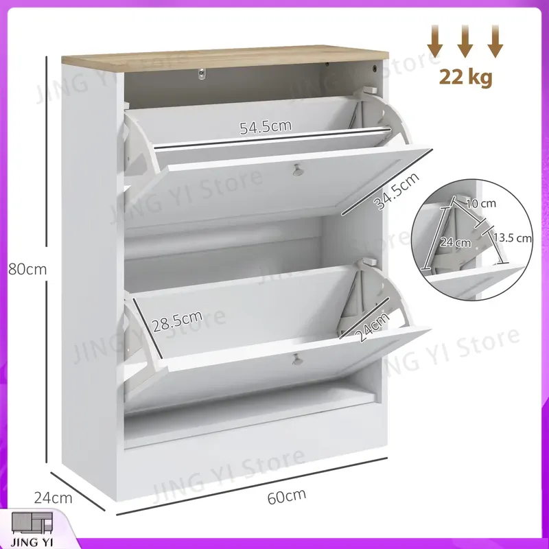 خزانة أحذية ضيقة مع درجين قلاب - مراجعة Shoe Rack Cabinet Narrow Entryway وسعره