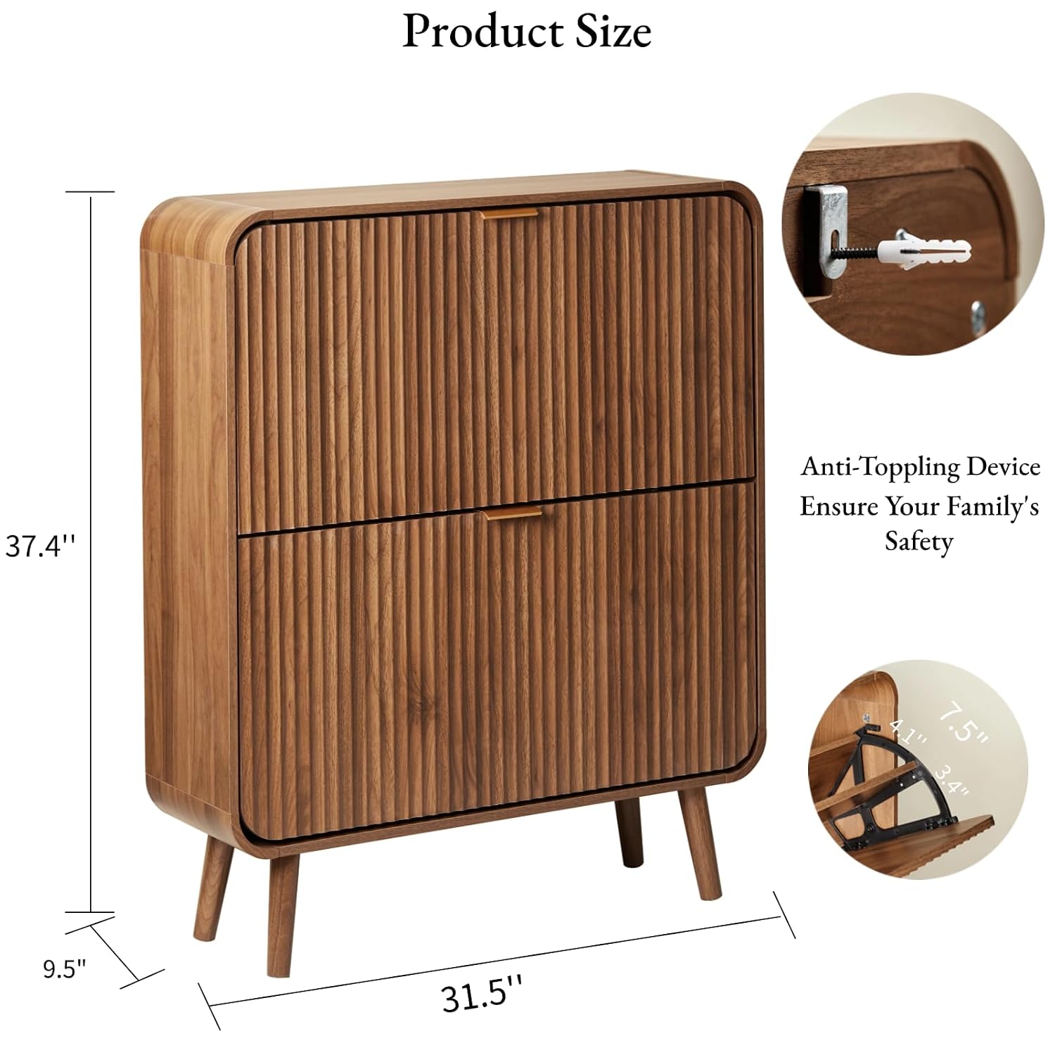خزانة أحذية بتصميم مميز، بعرض  - مراجعة Shoe Rack Cabinet Narrow Entryway وسعره