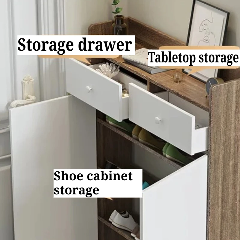 خزانة أحذية أنيقة بعرض 20 سم،  - مراجعة Shoe Rack Cabinet Narrow Entryway وسعره