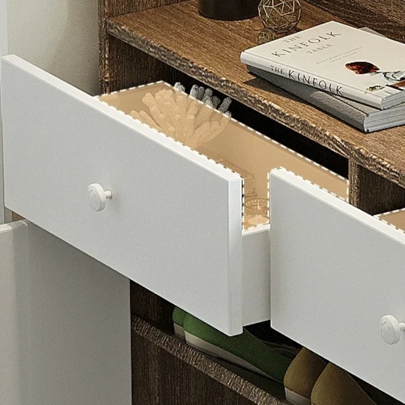 خزانة أحذية أنيقة بعرض 20 سم،  - مراجعة Shoe Rack Cabinet Narrow Entryway وسعره