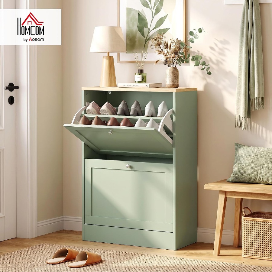 خزانة تخزين أحذية للمدخل، رف أ - مراجعة Shoe Rack Cabinet Narrow Entryway وسعره