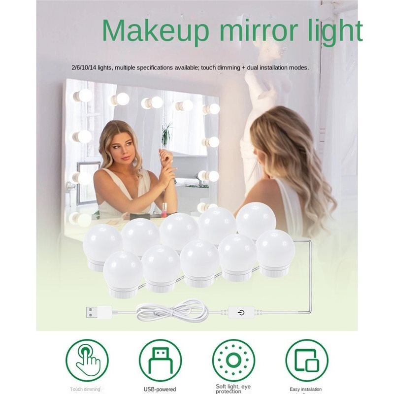مصباح LED قابل لإعادة الشحن عب - مراجعة Dressing Table Vanity With Lighted Mirror وسعره