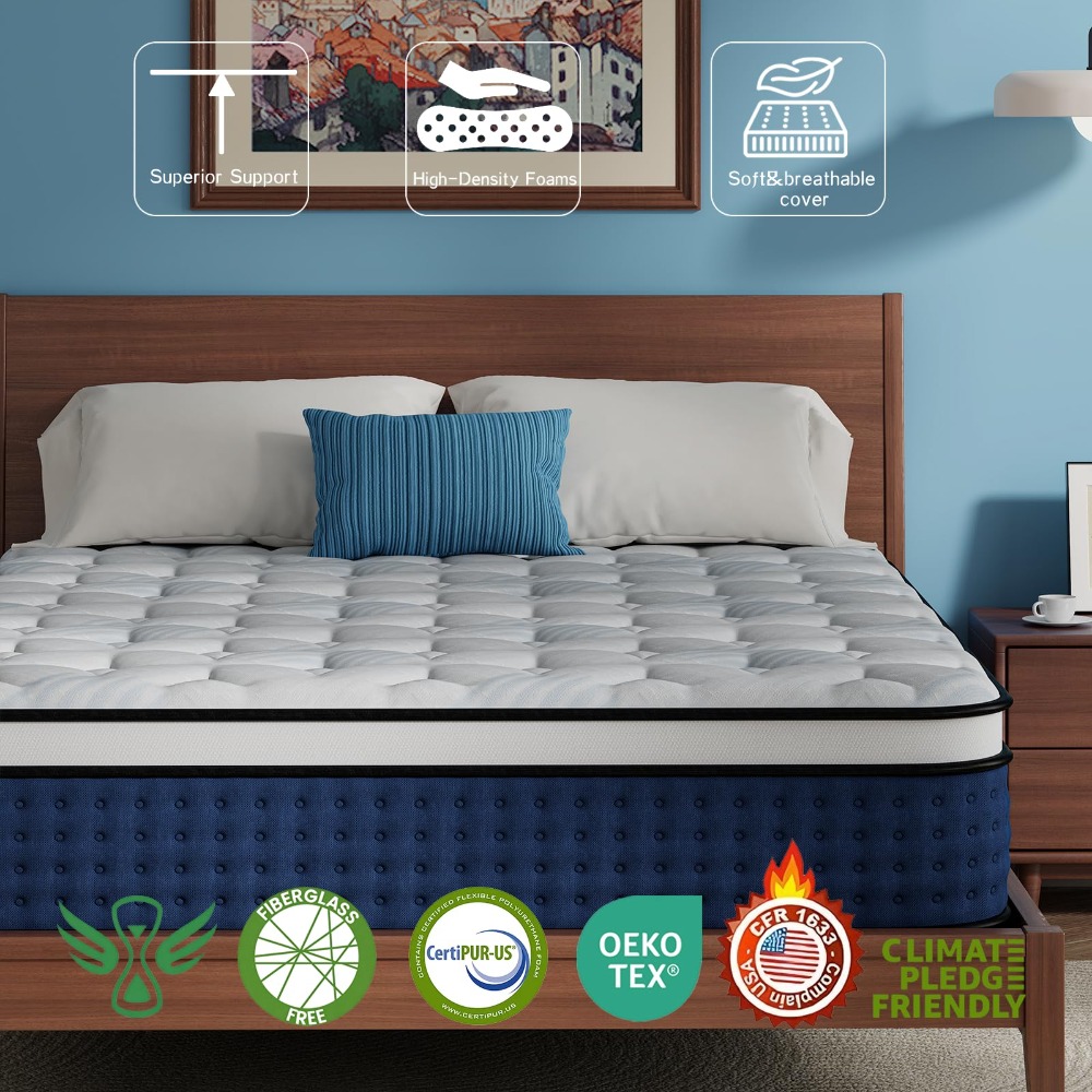 مرتبة كوين، مرتبة كوين هجينة ب - مراجعة Memory Foam Mattress In A Box Queen وسعره