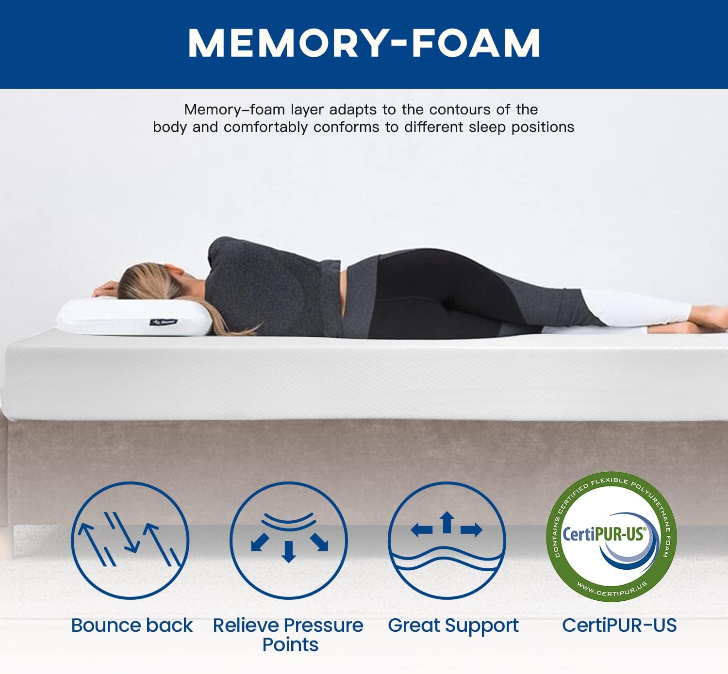 5/6/8/10/12 بوصة جل رغوة الذاك - مراجعة Memory Foam Mattress In A Box Queen وسعره