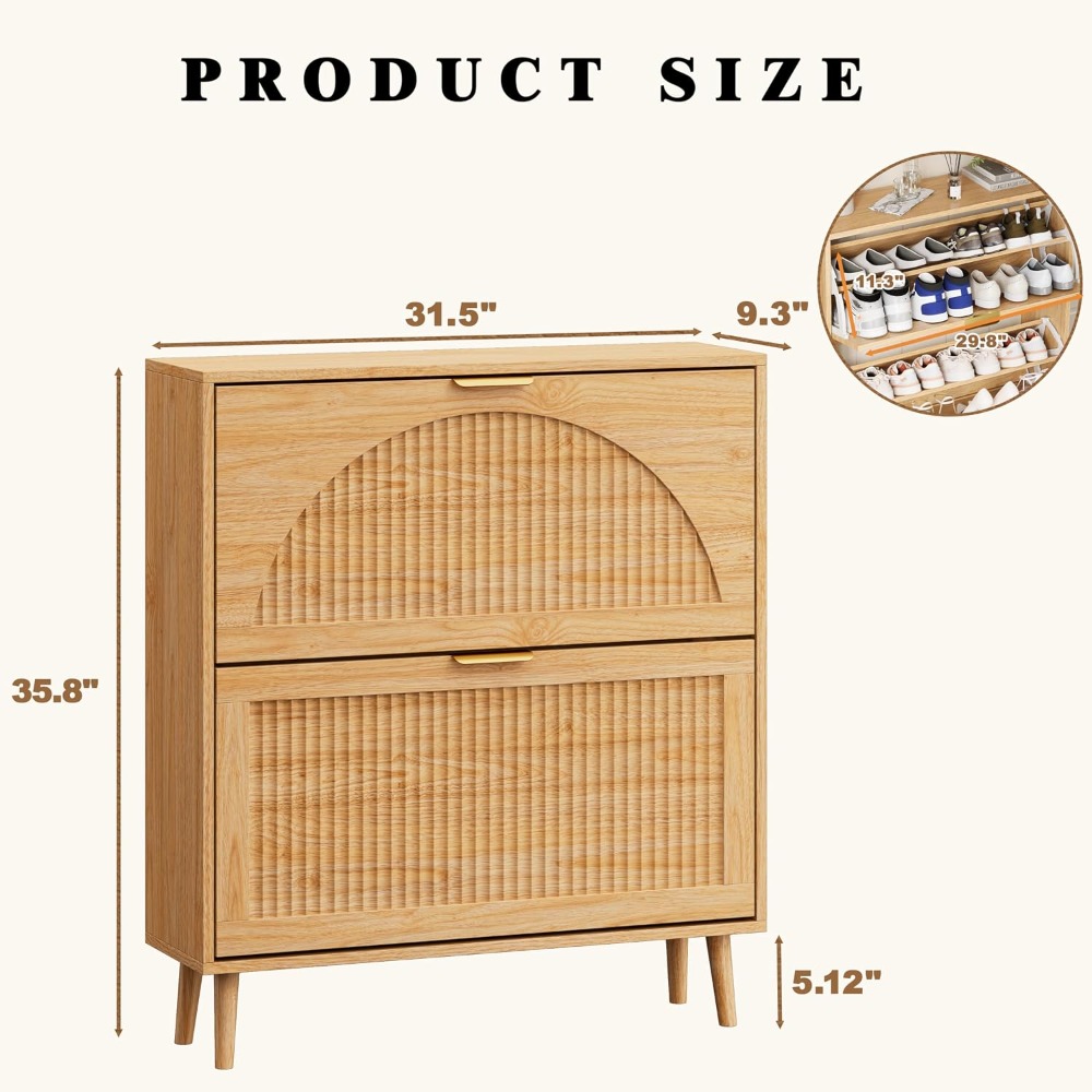 خزانة تخزين أحذية بثلاثة أدراج - مراجعة Shoe Rack Cabinet Narrow Entryway وسعره