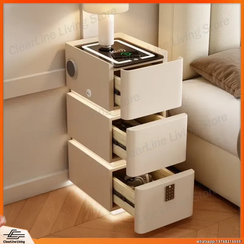 طاولة سرير جانبية فائقة النحاف - مراجعة Floating Nightstand With Led Light وسعره