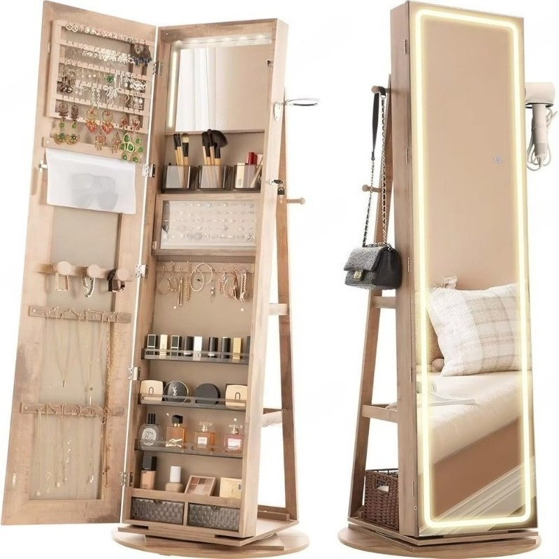 خزانة مجوهرات بمرآة قائمة، 360 - مراجعة Full Length Mirror Jewelry Armoire وسعره